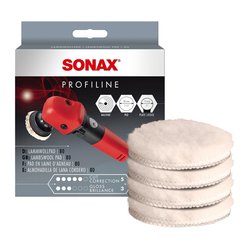 SONAX PROFILINE Lammwollpad 80mm | 4Stck
