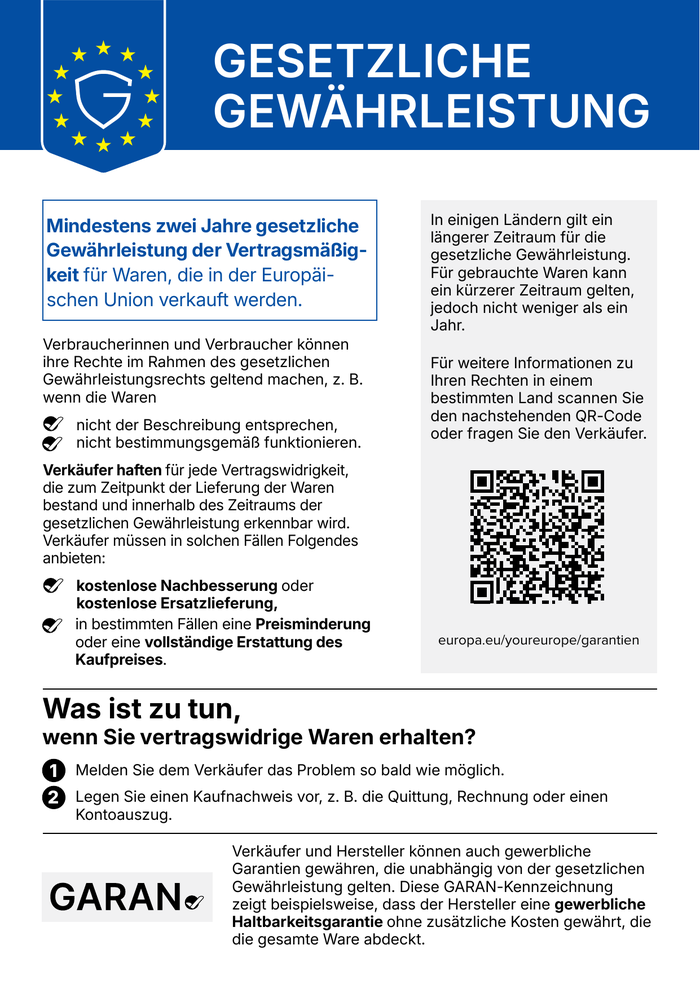 EU-Hinweis zur gesetzlichen Gewaehrleistung